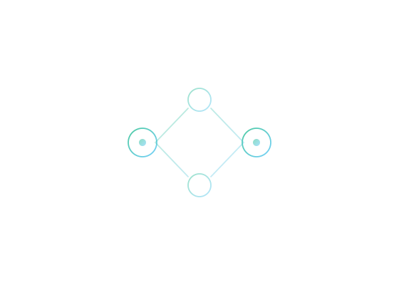 Abstract mesh of node roles on transparent background