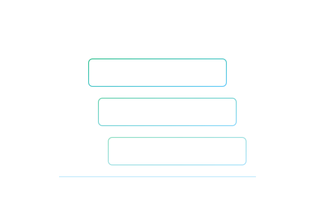 Abstract stacked modules on transparent background