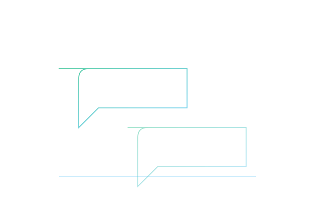 Abstract chat bubbles on transparent background