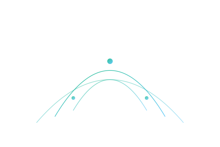 Abstract transparent curves suggesting a handset mesh