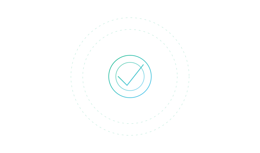 Abstract transparent seal with radiating verification lines