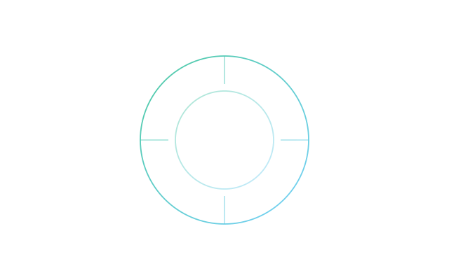 Abstract concentric scope rings suggesting planning horizons
